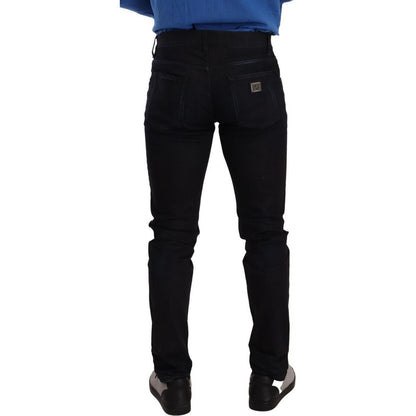 Dolce & Gabbana Blue Cotton Stretch Skinny Denim Trouser Jeans
