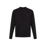 Hugo Boss Elegant Black Cotton Round Neck Sweatshirt