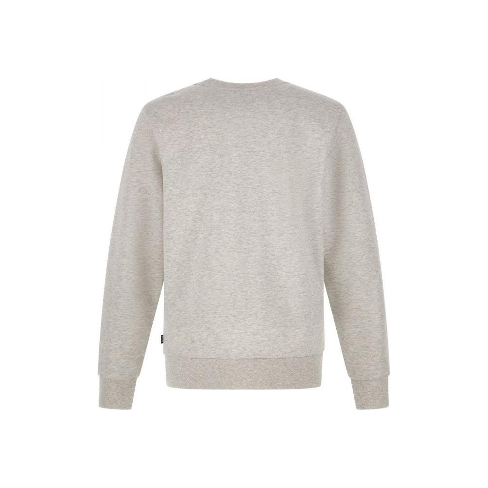 Hugo Boss Elegant Grey Round Neck Cotton Sweatshirt