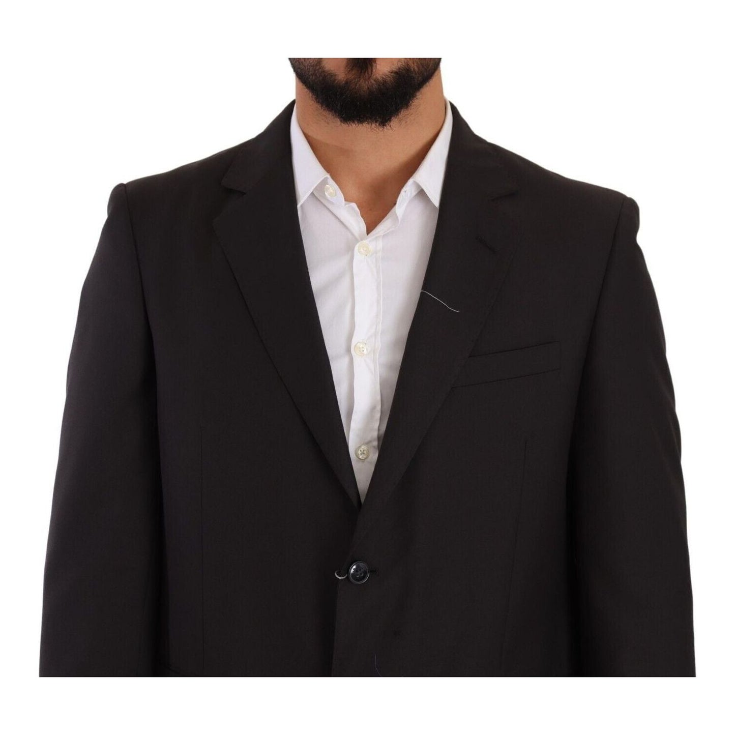 Domenico Tagliente Gray Polyester Single Breasted Formal Suit JKT3145 - 49