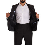 Domenico Tagliente Gray Polyester Single Breasted Formal Suit JKT3145 - 49