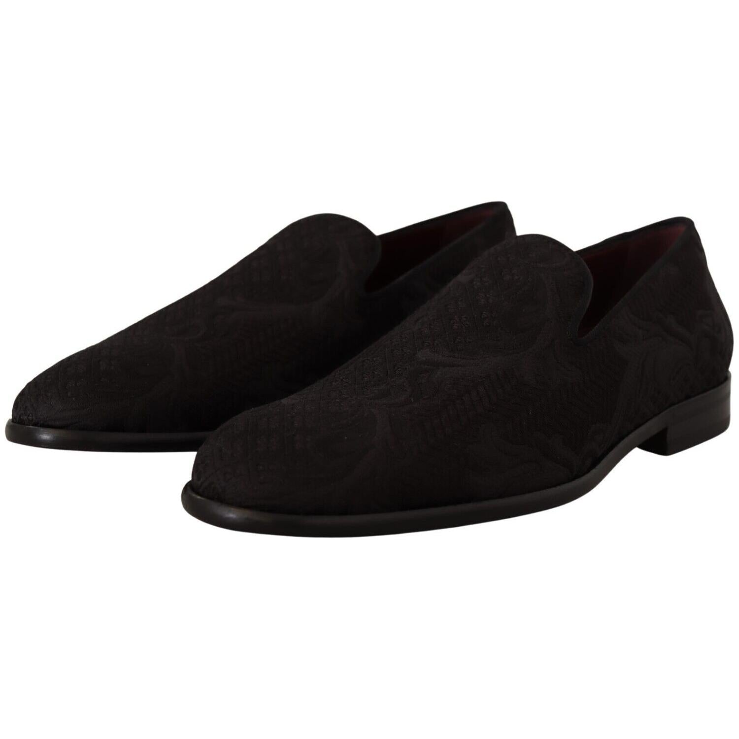 نعال دولتشي آند غابانا المزهرة باللون الأسود