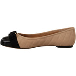 Salvatore Ferragamo Elegant Quilted Leather Flats - Chic Dual-Tone Design WOMAN FLAT SHOES