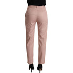 Dolce & Gabbana Elegant Pink Tapered Pants for Sophisticated Style Dolce & Gabbana Rosy Brown