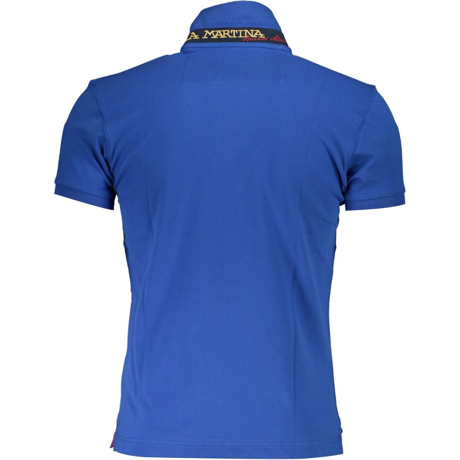 La Martina Blue Cotton Polo Shirt