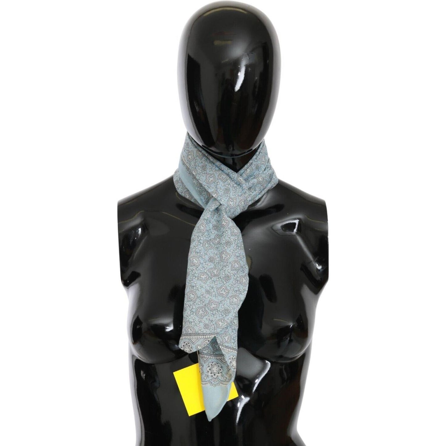 Ermanno Scervino Light Blue Bandana Wrap Shawl Foulard Scarf MS1602
