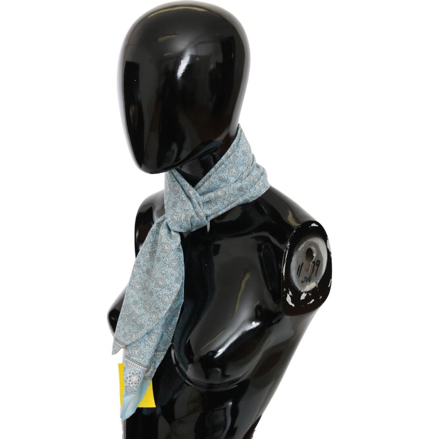 Ermanno Scervino Light Blue Bandana Wrap Shawl Foulard Scarf MS1602