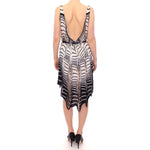 Alice Palmer Black and White Knitted Artisan Dress Dresses Alice Palmer Tan