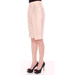 Zeyneptosun Beige Brocade Above Knee Shorts
