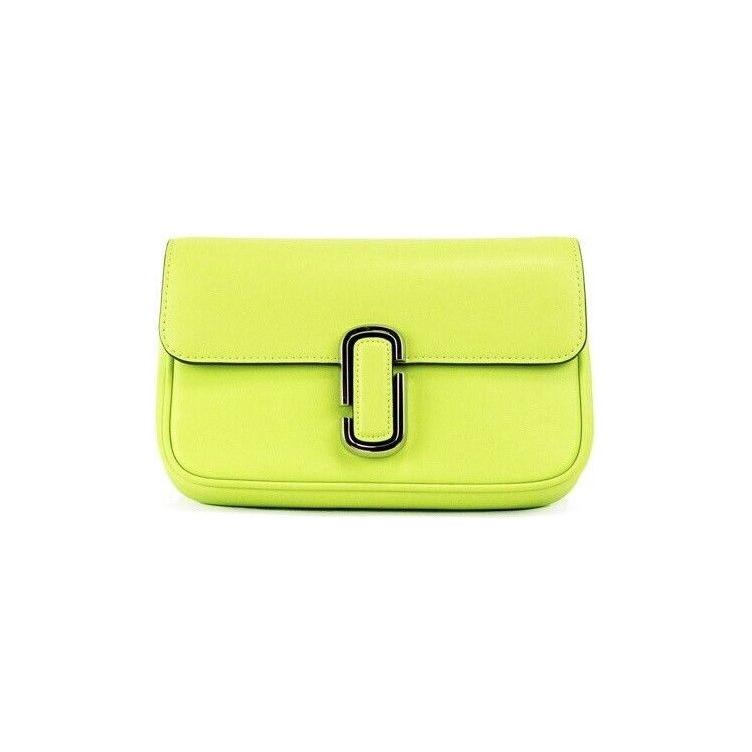 Marc Jacobs The J Marc Green Glow Smooth Leather Shoulder Crossbody Handbag 95106