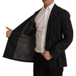 Dolce & Gabbana Black Polka Dotted Cotton Blazer Jacket JKT3401- 56