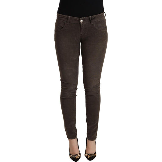 Acht Brown Cotton Slim Fit Denim Low Waist Jeans PAN71197 - 40