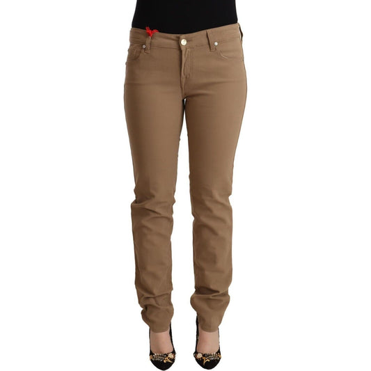 Jacob Cohen Brown Cotton Stretch Mid Waist Skinny Pants PAN72117 - 31