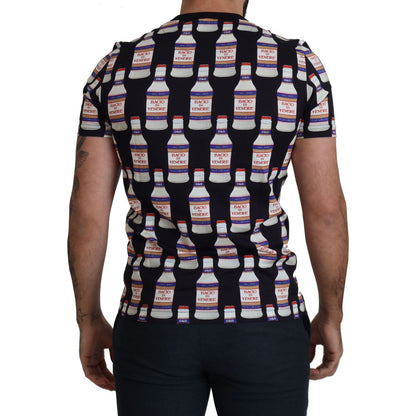 Dolce & Gabbana Black Bacio Di Venere Cotton Crew T-shirt