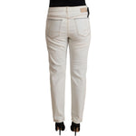 PINKO White Mid Waist Skinny Denim Jeans PINKO Gray
