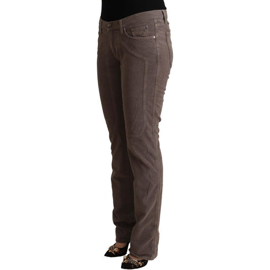 Jeckerson Brown Cotton Low Waist Iconic Patches Leg Denim Jeans PAN72680 - 31