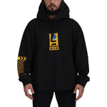 Dolce & Gabbana Black Cotton Hooded DG Shield Pullover Sweater TSH83092- M