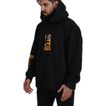 Dolce & Gabbana Black Cotton Hooded DG Shield Pullover Sweater TSH83092- M