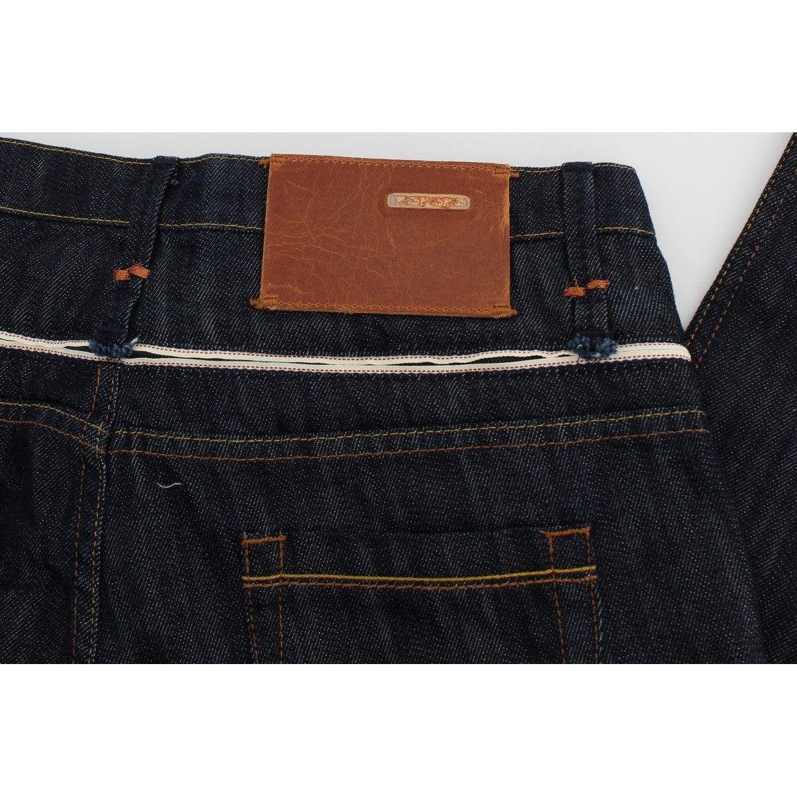 Acht Blue Denim Cotton Bottoms Straight Fit Jeans