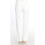 Ermanno Scervino White Striped Straight Fit Pants SIG30369-1
