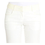 Ermanno Scervino White Striped Straight Fit Pants SIG30369-1