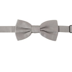 Dolce & Gabbana Chic Gray Silk Bow Tie Dolce & Gabbana Dark Gray