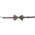 Dolce & Gabbana Elegant Gray Silk Bow Tie Dolce & Gabbana Dim Gray