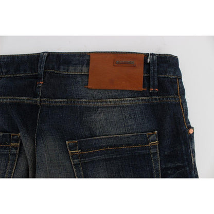 Acht Blue Wash Straight Fit Low Waist Jeans