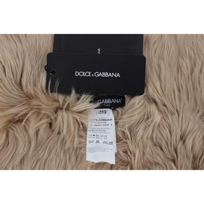 Dolce & Gabbana Beige Alpaca Collar Scarf Alpaca Scarves