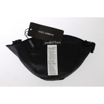 Dolce & Gabbana Elegant Black Crystal-Adorned Cloche Hat Cap Dolce & Gabbana Lavender