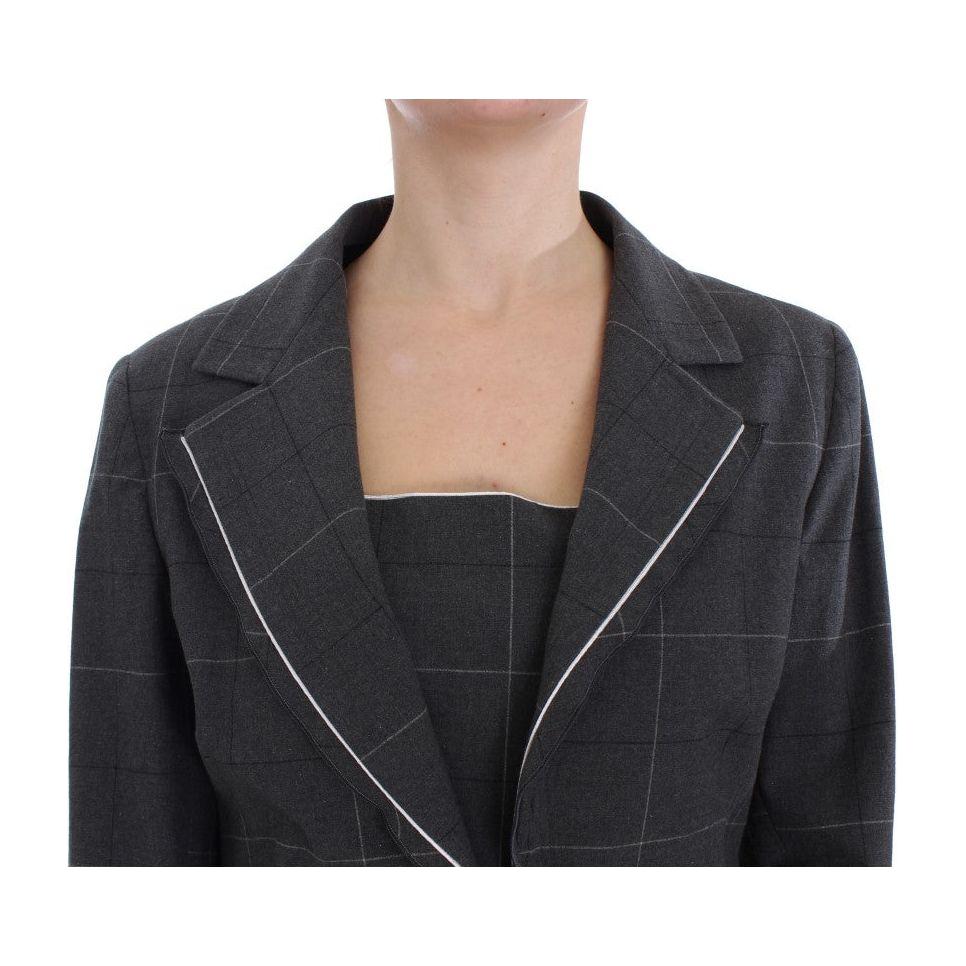 BENCIVENGA Gray Stretch Sheath Dress Suit Set Suit