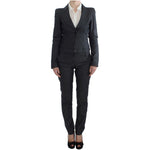 Exte Gray One Button Two Piece Suit Suit