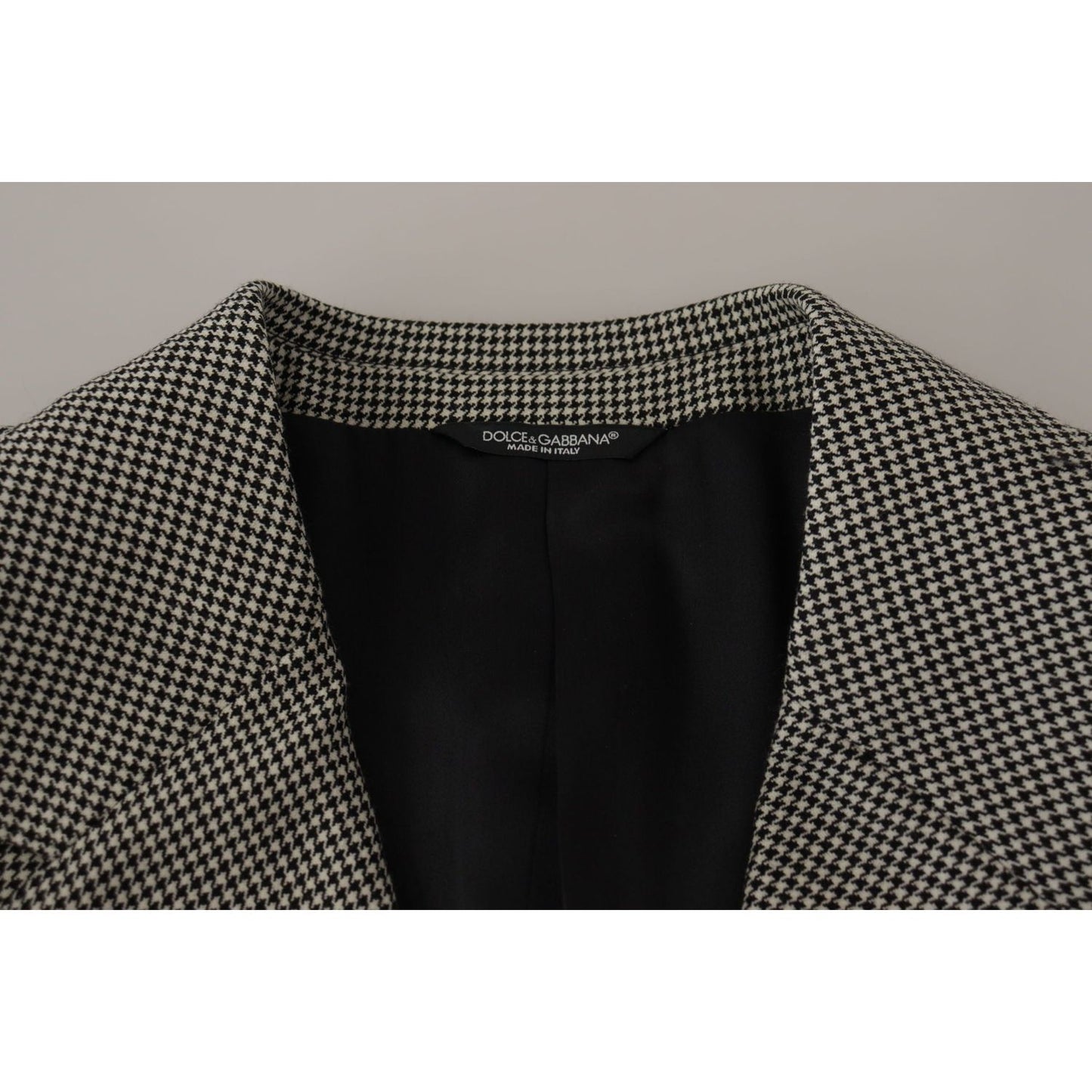 Dolce & Gabbana Gray Checkered Single Breasted Jacket Blazer