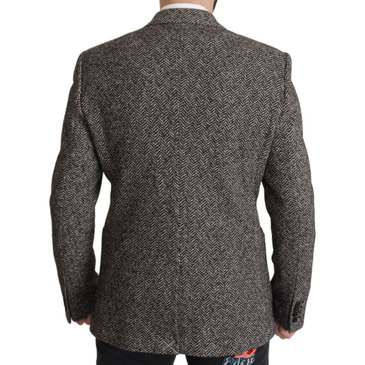 Dolce & Gabbana Gray Cotton Single Breasted Fantasy Blazer