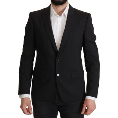 Dolce & Gabbana Black Single Breasted Jacket MARTINI Blazer