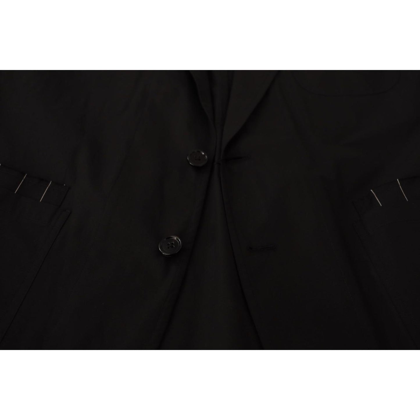 Dolce & Gabbana Black Cotton Single Breasted Blazer Jacket JKT3414- 52