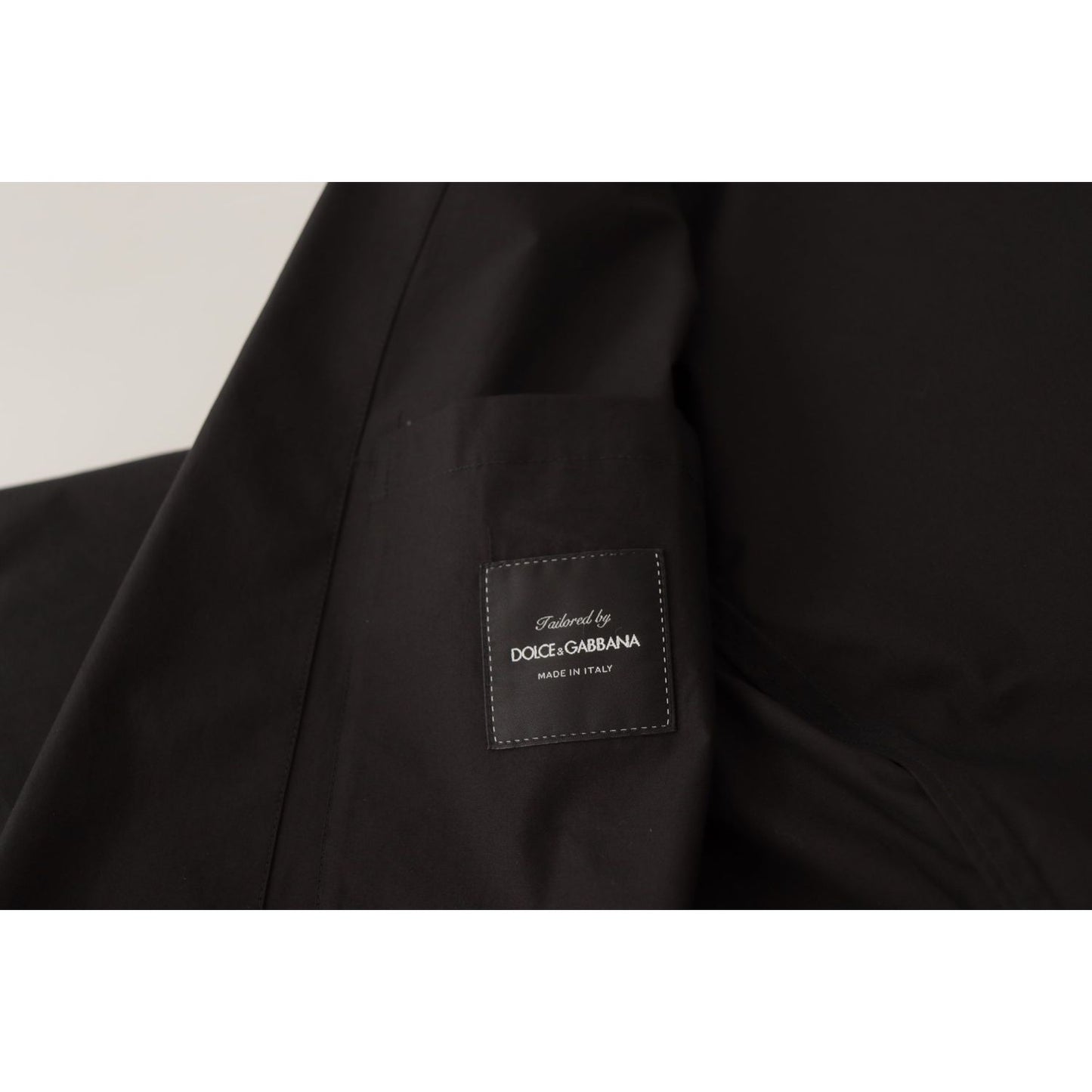 Dolce & Gabbana Black Cotton Single Breasted Blazer Jacket