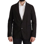 Dolce & Gabbana Black Cotton Single Breasted Blazer Jacket JKT3414- 52