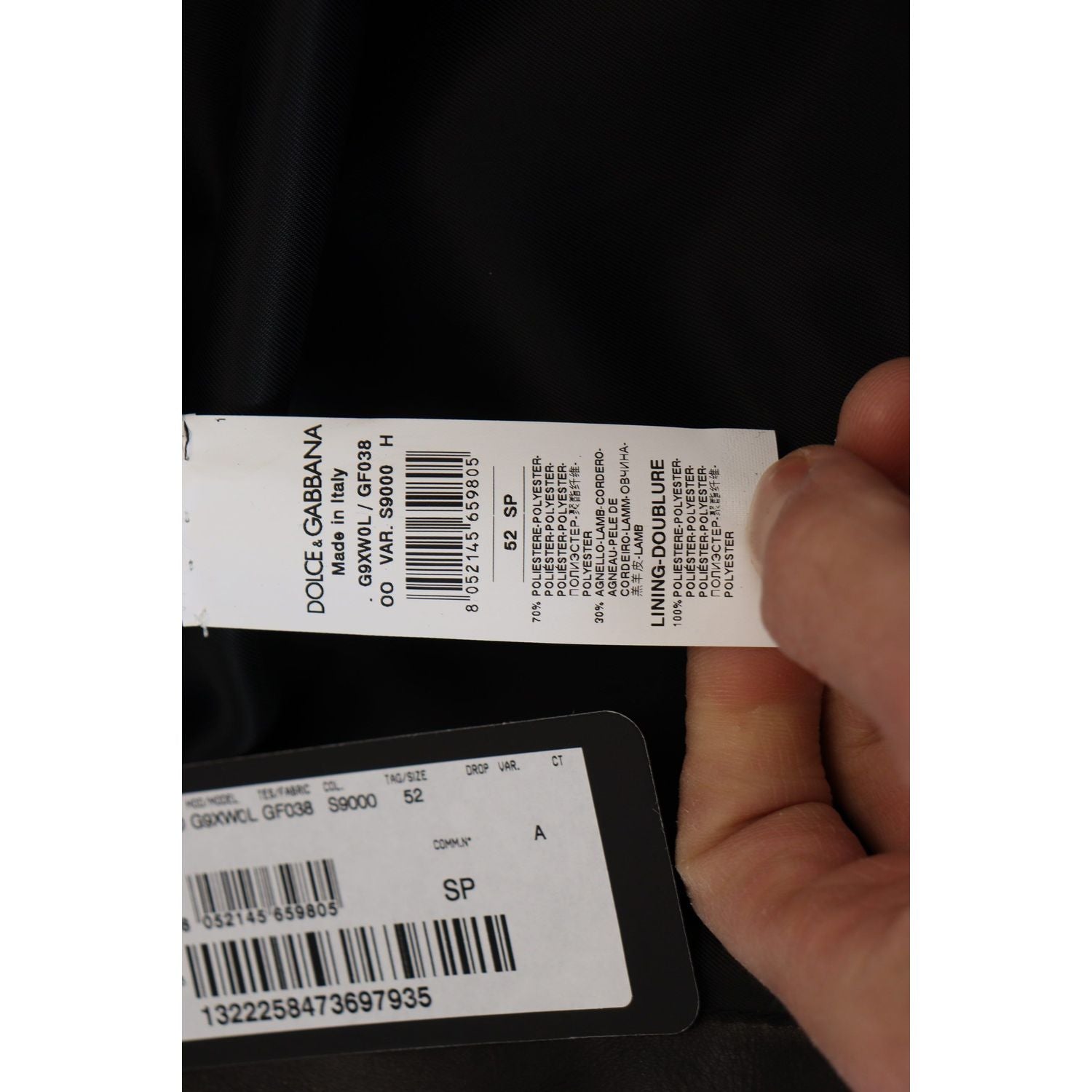 Dolce & Gabbana Dark Gray Houndstooth Polyester Bomber Jacket