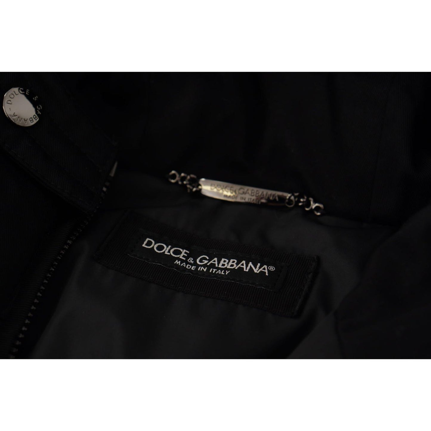 Dolce & Gabbana Black Nylon Hooded Parka Coat Winter Jacket JKT3369- 46