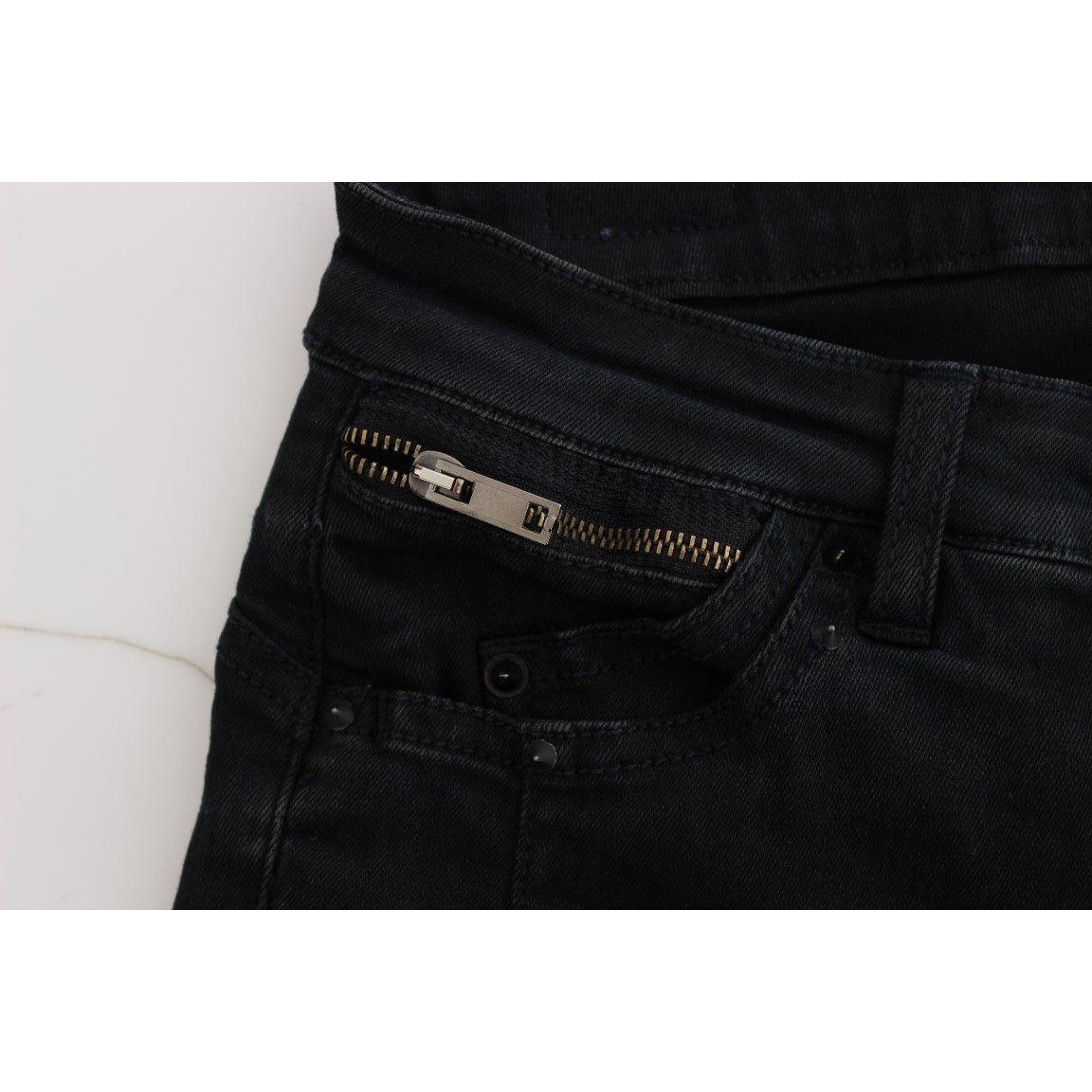 Costume National Black Cotton Slim Fit Denim Jeans