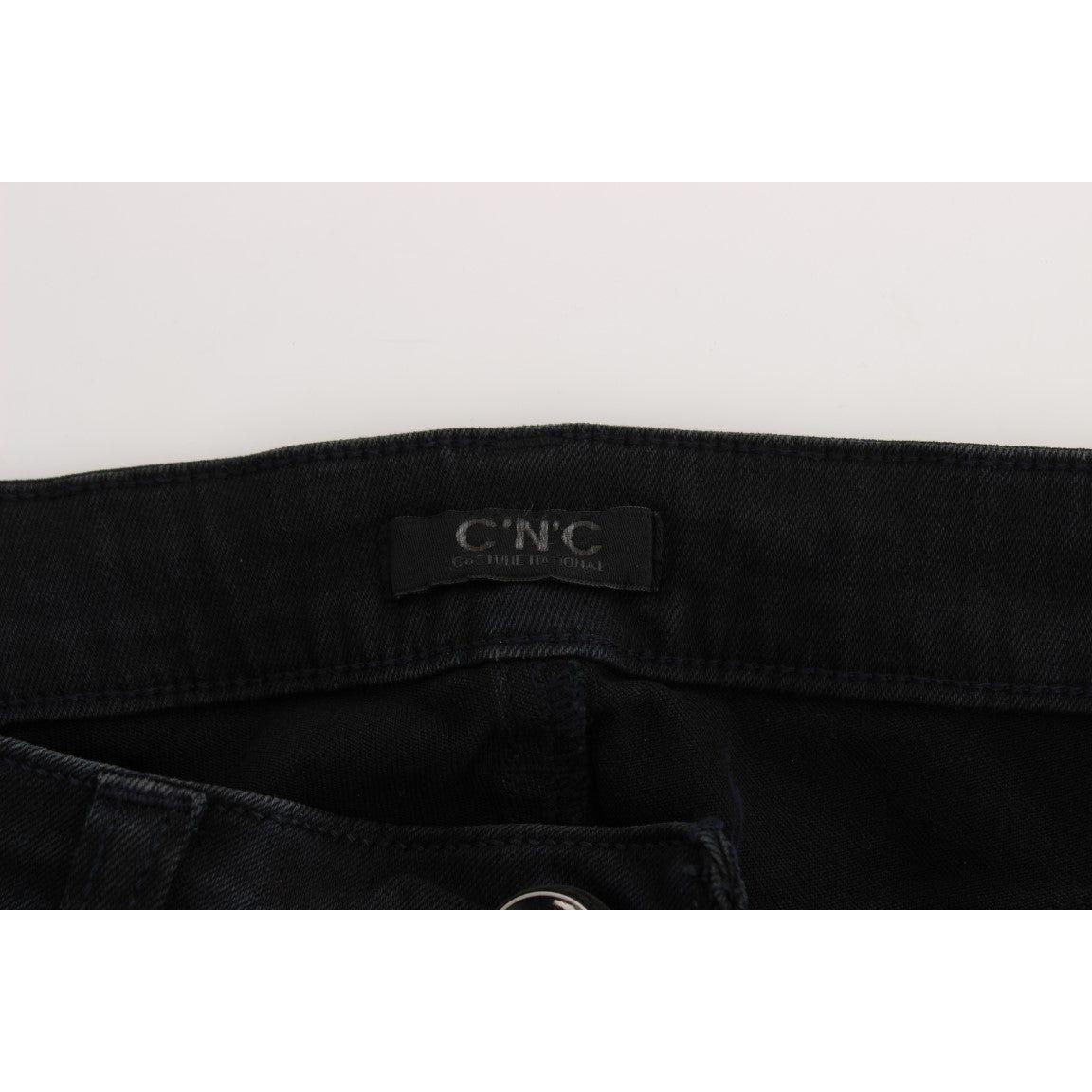 Costume National Black Cotton Slim Fit Denim Jeans