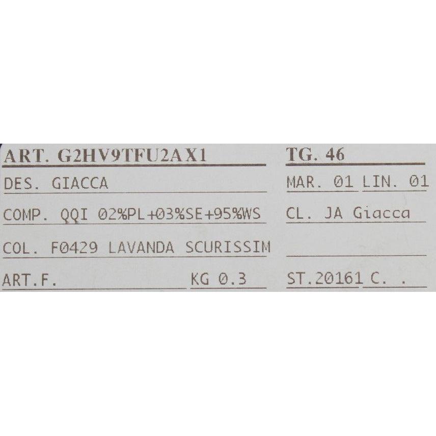 سترة أنيقة من دولتشي آند غابانا باللون الأرجواني من مزيج الكشمير والحرير