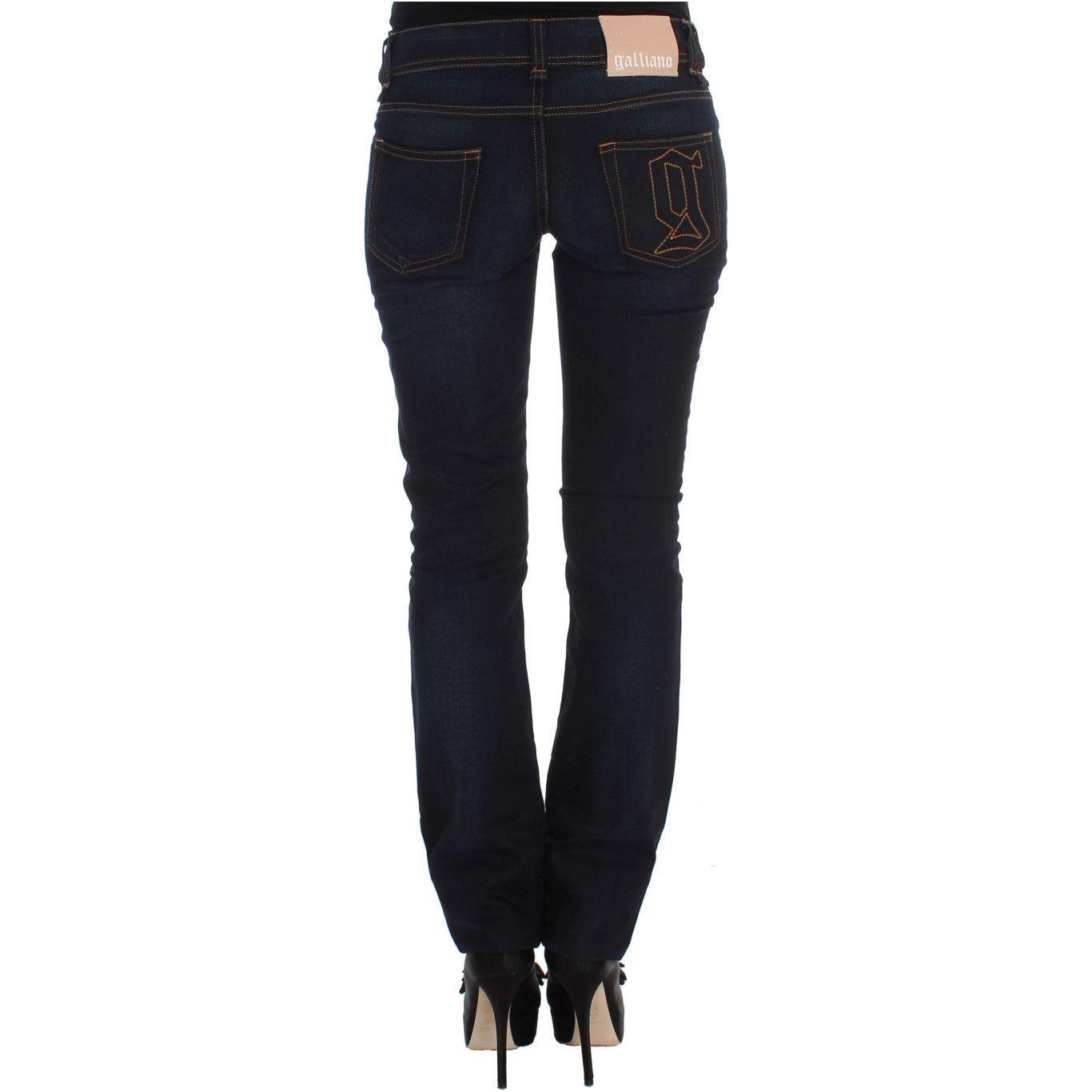 John Galliano Blue Wash Cotton Slim Fit Jeans