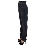 John Galliano Blue Wash Cotton Blend Boyfriend Fit Jeans