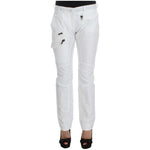Ermanno Scervino White Nylon Padded Slim Fit Cargo Pants SIG30406-1