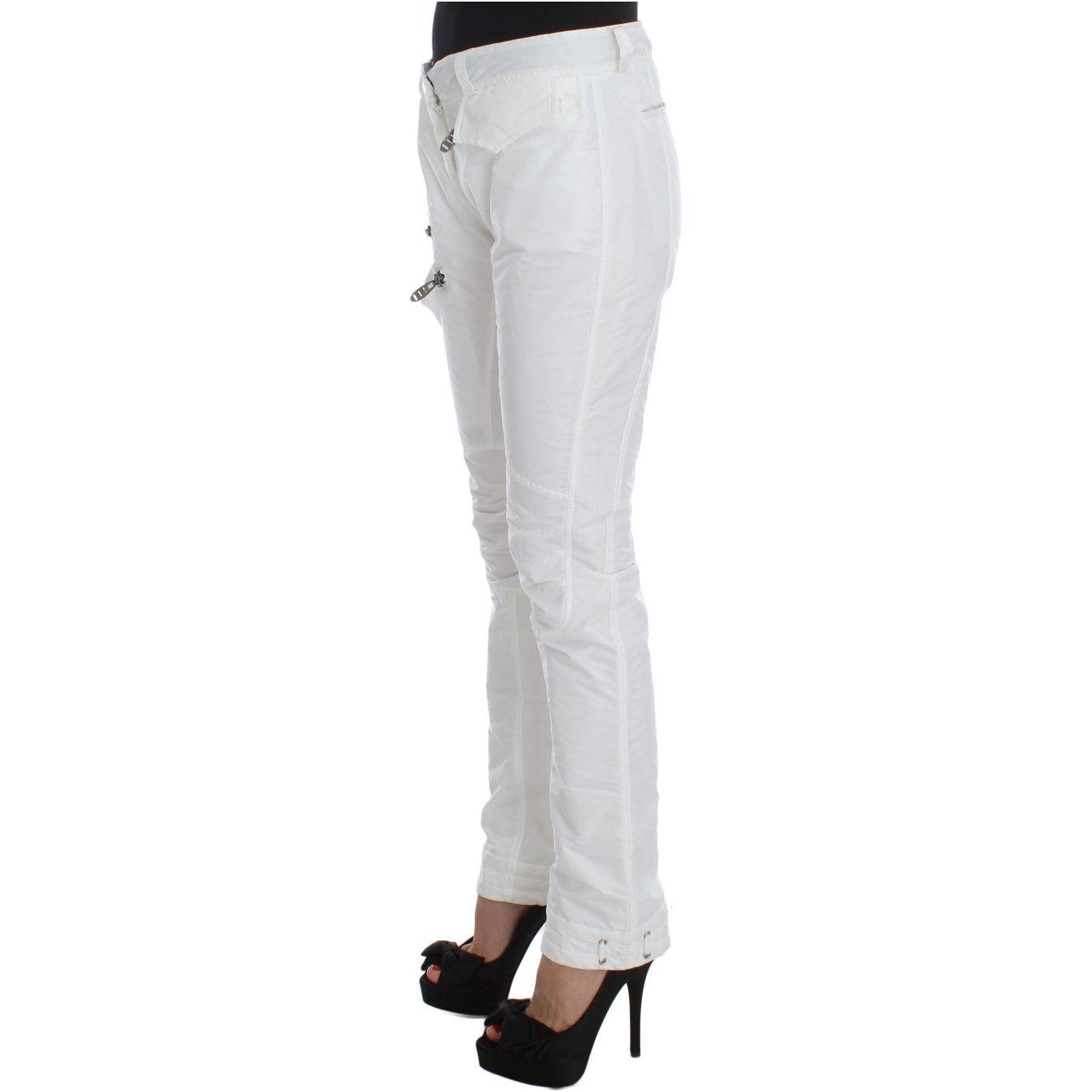 Ermanno Scervino White Nylon Padded Slim Fit Cargo Pants SIG30406-1