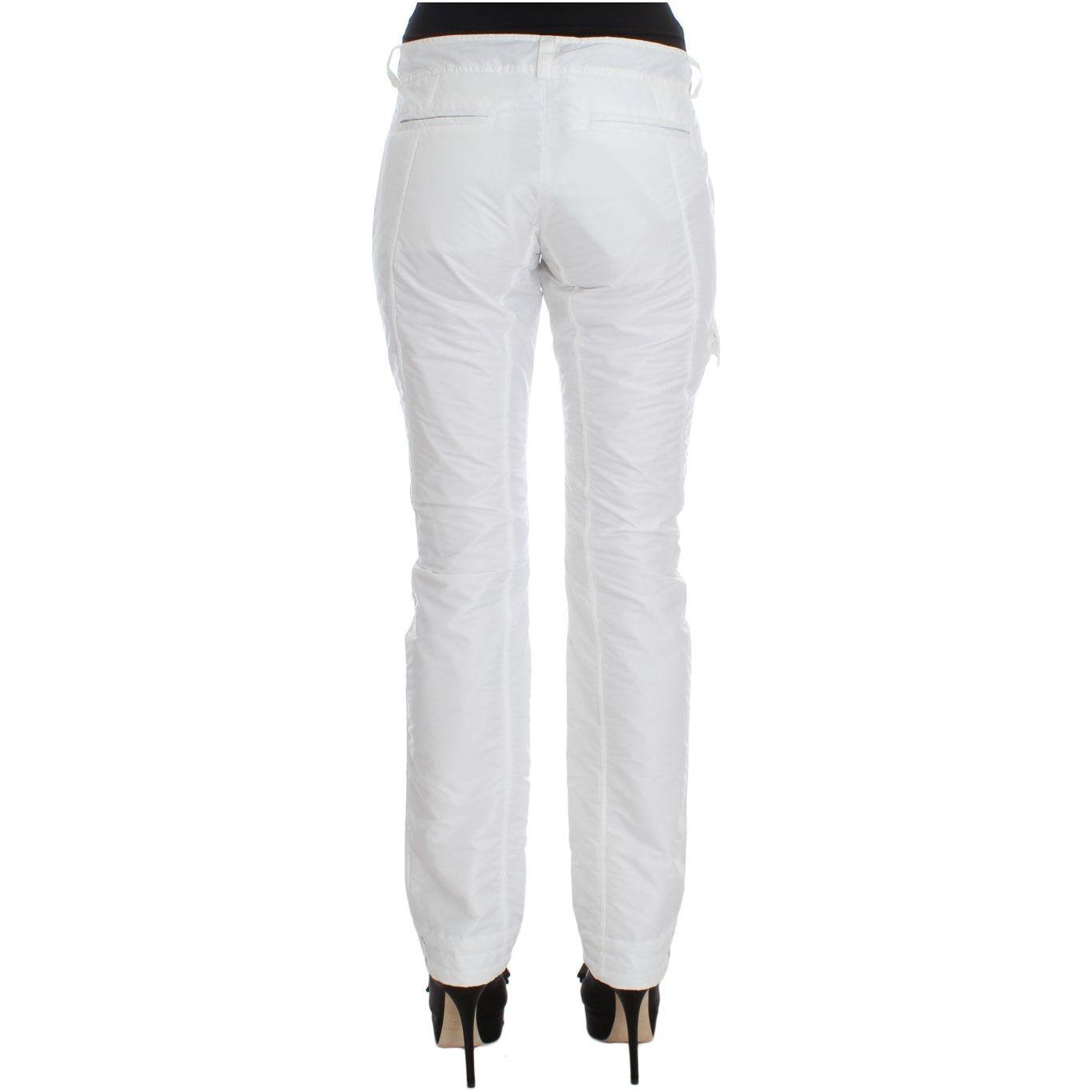 Ermanno Scervino White Nylon Padded Slim Fit Cargo Pants SIG30406-1