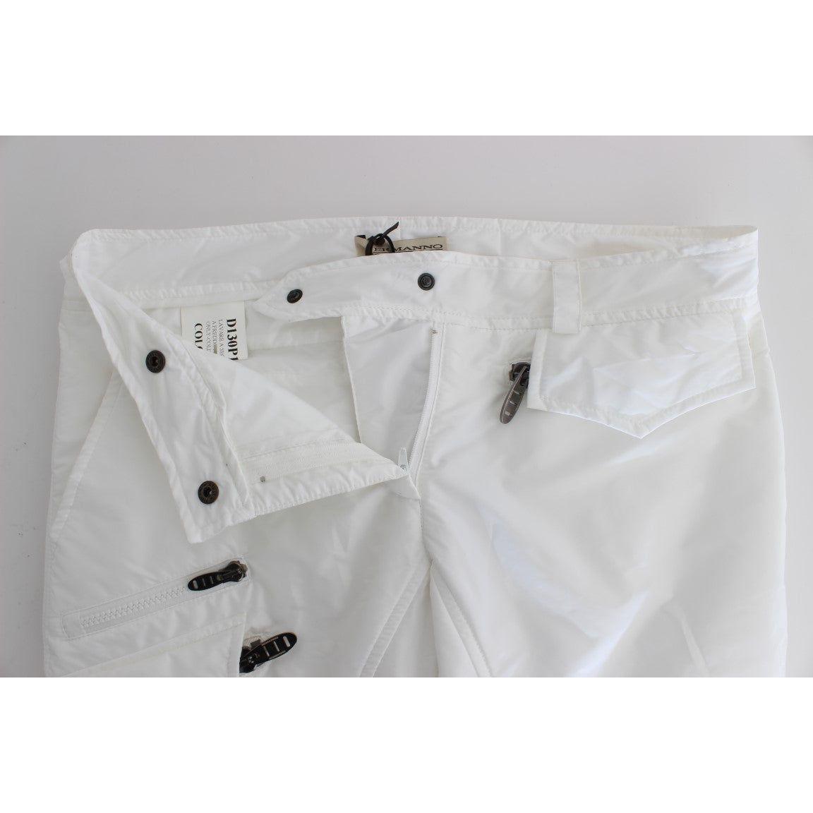 Ermanno Scervino White Nylon Padded Slim Fit Cargo Pants SIG30406-1