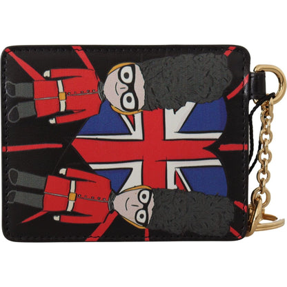 Dolce & Gabbana Black Leather #DGLovesLondon Keyring Cardholder Coin Case